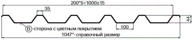 Фото: Профнастил С44 х 1000 - B (PURETAN-20-RR35-0.5) в Фрязино