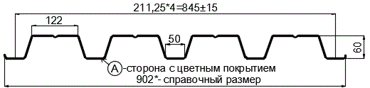 Фото: Профнастил Н60 х 845 - B (PURMAN-20-Citrine-0.5) в Фрязино