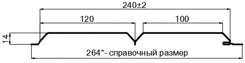 Фото: Сайдинг Lбрус-15х240 (Steelmatt-20-8017-0.4±0.08мм) в Фрязино