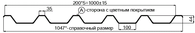 Фото: Профнастил С44 х 1000 - A (ПЭ-01-1014-0.45) в Фрязино