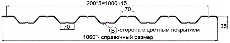 Фото: Профнастил НС35 х 1000 - B (PURETAN-20-RR23-0.5) в Фрязино