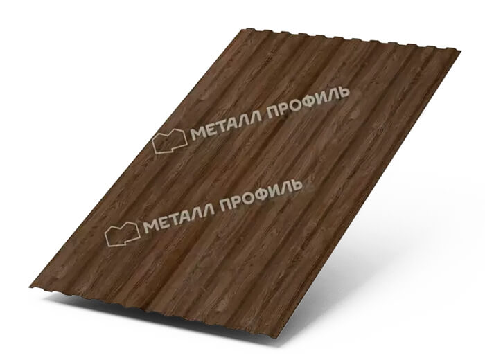 Фото: Профнастил МП10 х 1100 - B (ECOSTEEL_MA_Д-01-МореныйДуб-0.5) в Фрязино