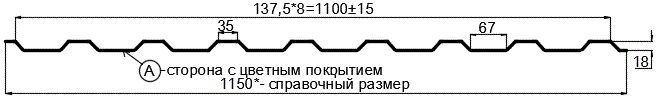 Фото: Профнастил МП20 х 1100 - A RETAIL (ПЭ-01-7024-СТ) в Фрязино