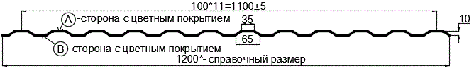 Фото: Профнастил МП10 х 1100 - A (ECOSTEEL_MA_Д-12-Античный Дуб-0.45) в Фрязино