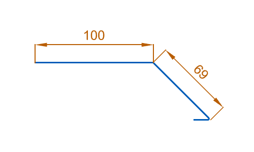 Планка карнизная 100х69х2000 (ПЭ-01-6019-0.45)