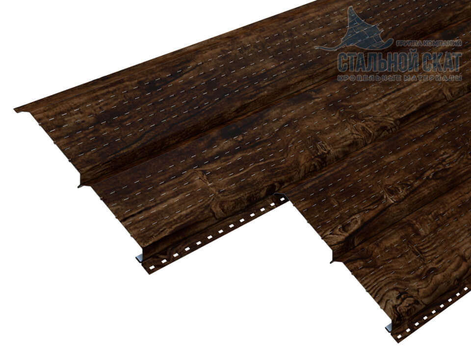 Софит Lбрус-15х240 (ECOSTEEL_MA-12-Античный Дуб-0.45)