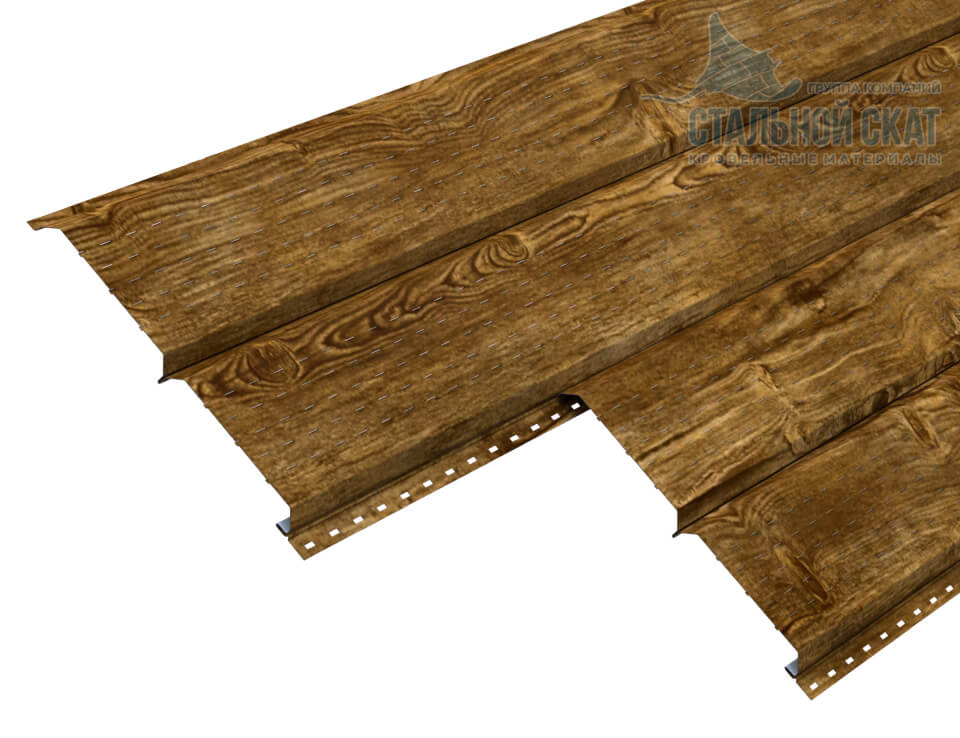 Софит Lбрус-15х240 (ECOSTEEL_T-01-ЗолотойДуб-0.5)
