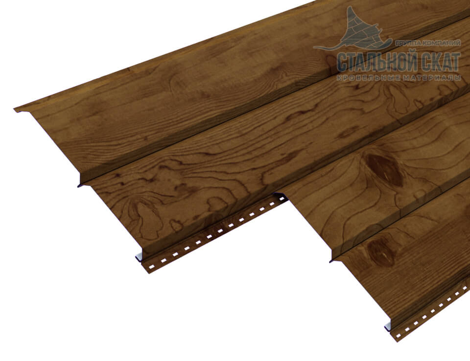 Сайдинг Lбрус-15х240 (ECOSTEEL_T-12-Дуб-0.45)