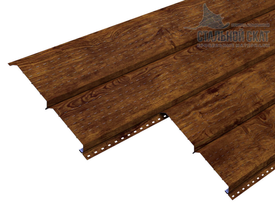 Софит Lбрус-15х240 (ECOSTEEL-01-МореныйДуб-0.5)