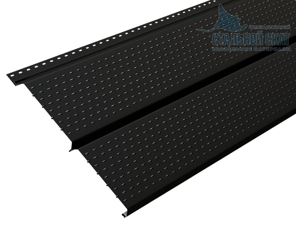 Софит перфор. Lбрус-XL-14х335 (ПЭ-01-9005-0.45)